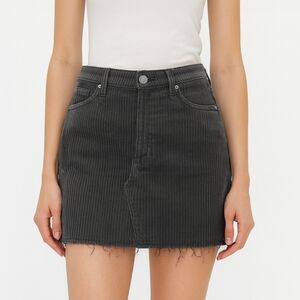 BDG Urban Outfitters Medium Mini Skirt Gray Corduroy Frayed Hem Raw Edge Pockets